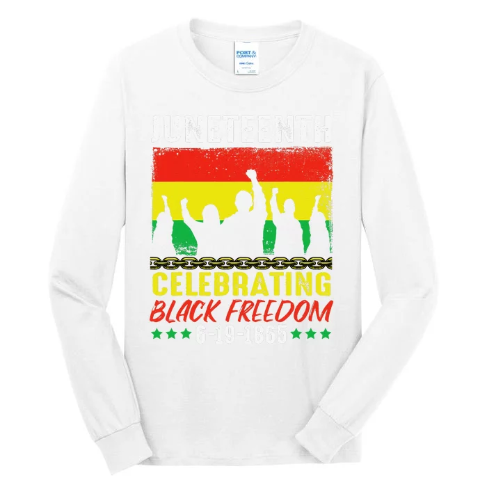 Black Freedom June 19 1865 Juneteenth African American Tall Long Sleeve T-Shirt