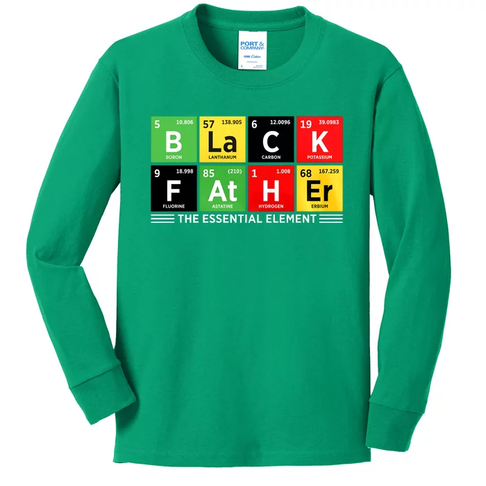 Black Father Juneteenth Essential Element Kids Long Sleeve Shirt