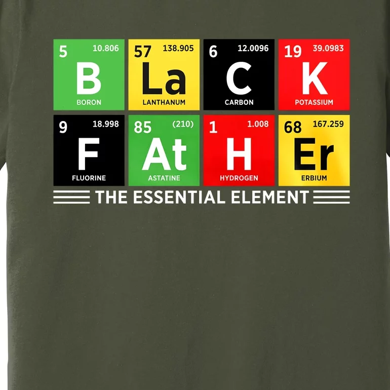 Black Father Juneteenth Essential Element Premium T-Shirt