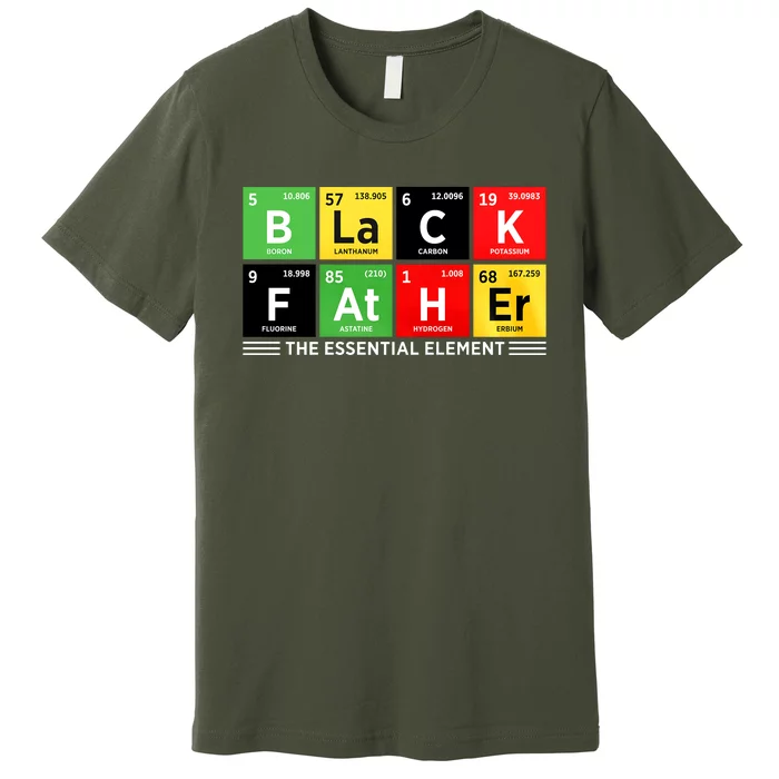 Black Father Juneteenth Essential Element Premium T-Shirt