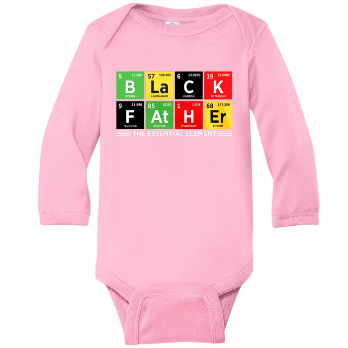 Black Father Juneteenth Essential Element Baby Long Sleeve Bodysuit