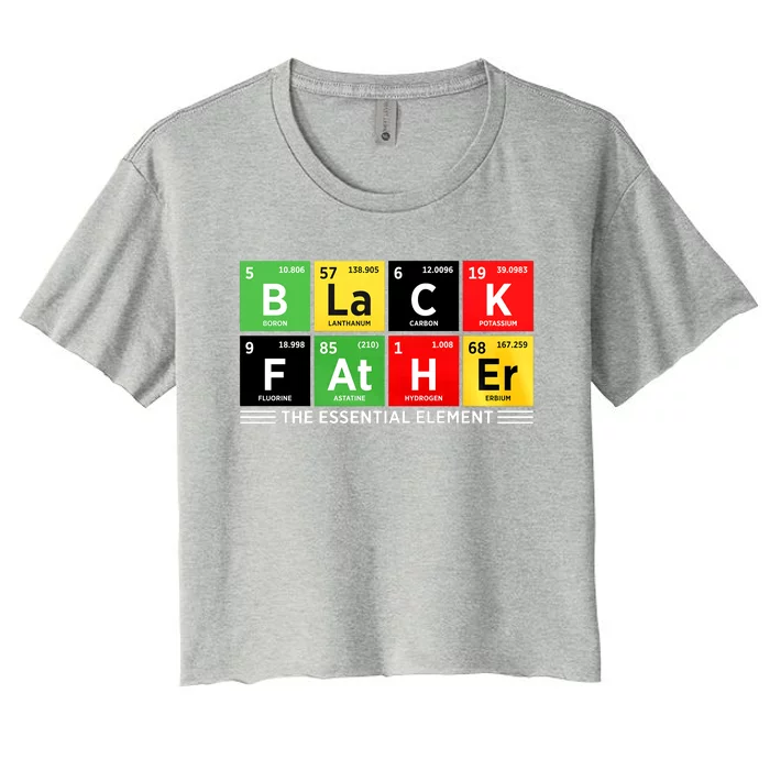 Black Father Juneteenth Essential Element Women's Crop Top Tee