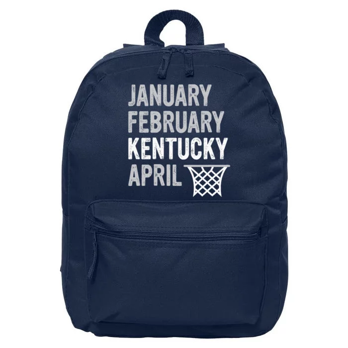 Basketball Fan January February Kentucky April 16 in Basic Backpack