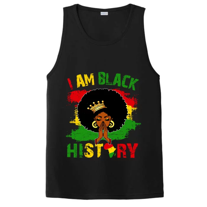 Black For Juneteenth African I Am Black History Month Meaningful Gift Performance Tank