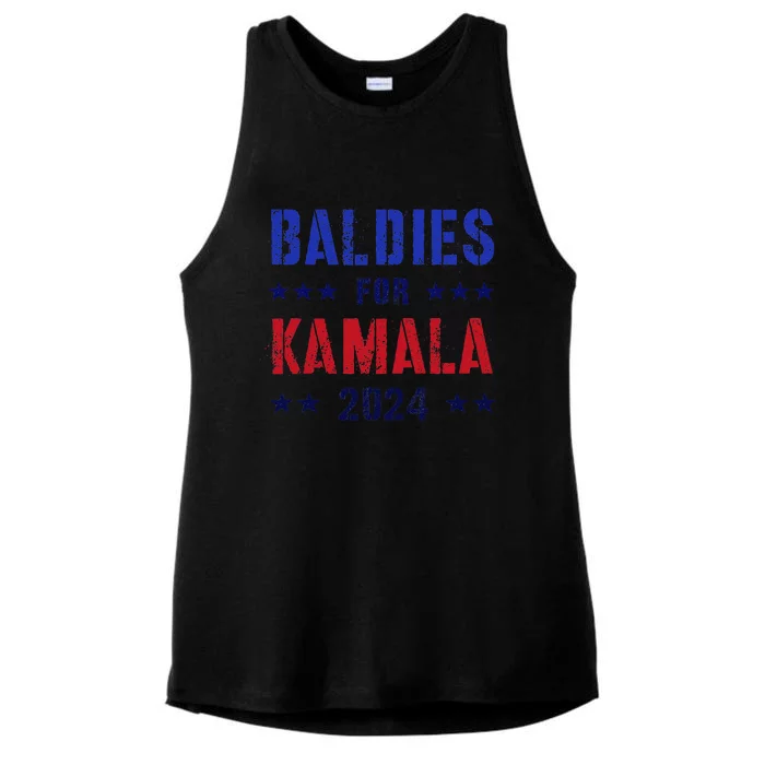 Baldies For Kamala 2024 Feminist Joyful Warrior Ladies Tri-Blend Wicking Tank