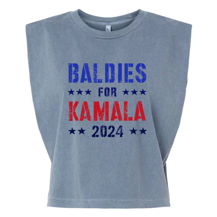 Baldies For Kamala 2024 Feminist Joyful Warrior Garment-Dyed Women's Muscle Tee