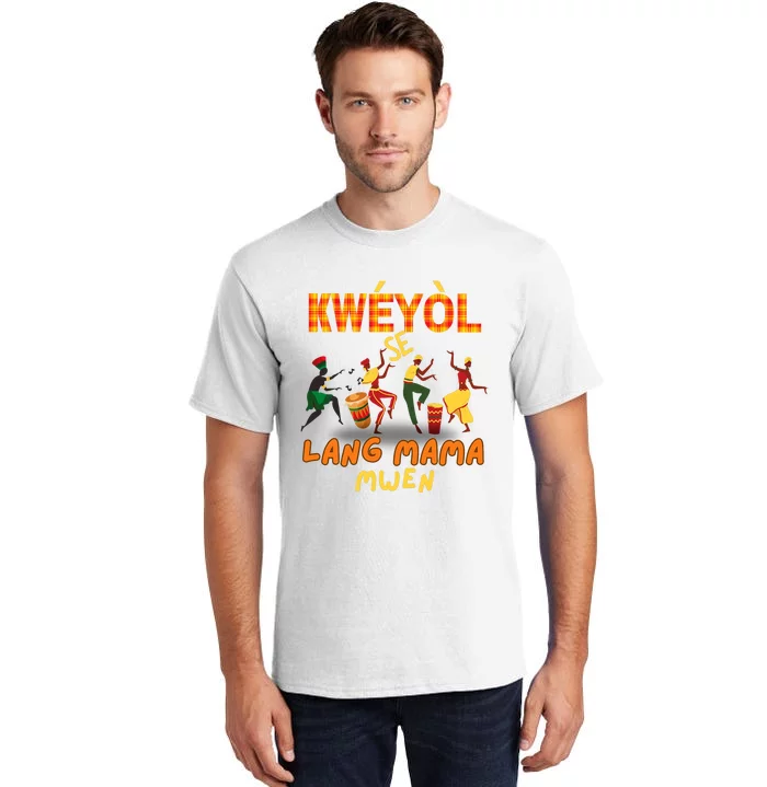 Bonne Fete Kweyol Happy Jounen Kweyol Day Saint Lucia Creole Tall T-Shirt