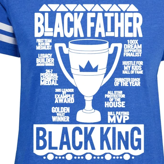 Black Father King Fathers Day Dad Matter Husband Dope Leader Enza Ladies Jersey Football T-Shirt