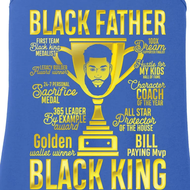 Black Father King Father's Day Juneteenth Black Dad Papa Gift Ladies Essential Tank