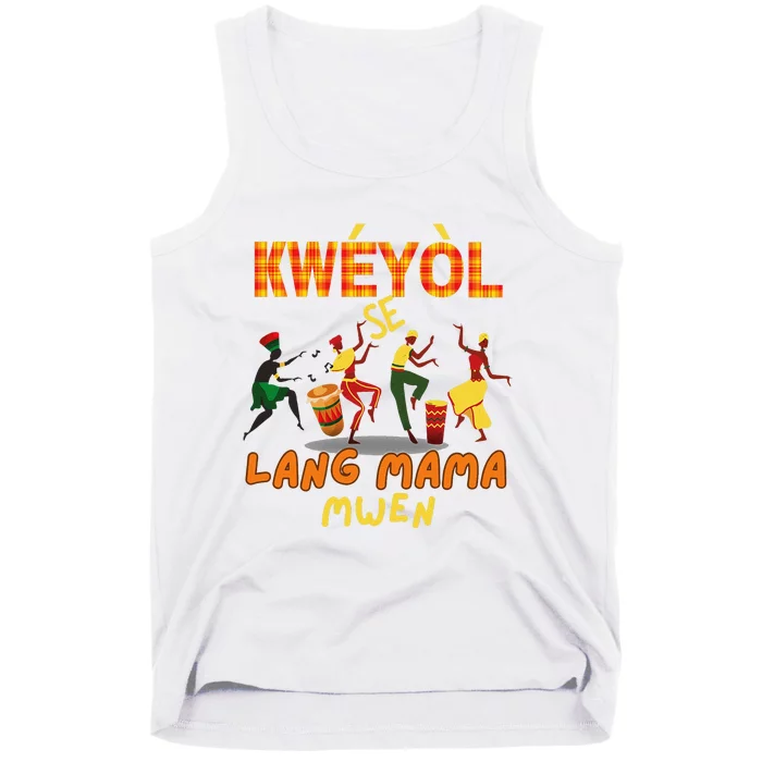 Bonne Fete Kweyol Happy Jounen Kweyol Day Saint Lucia Creole Tank Top