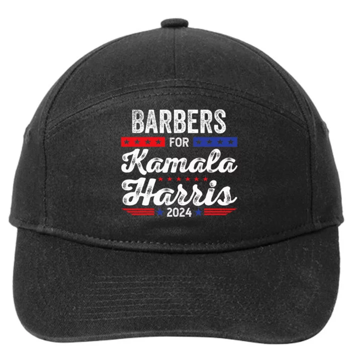 Barbers For Kamala 2024 Kamala Harris For President 7-Panel Snapback Hat