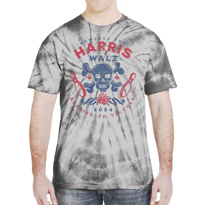 Bowlers For Kamala Harris Waltz 2024 Tim Walz Bowling Tie-Dye T-Shirt