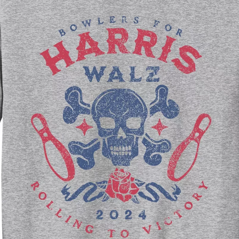 Bowlers For Kamala Harris Waltz 2024 Tim Walz Bowling Tall Sweatshirt