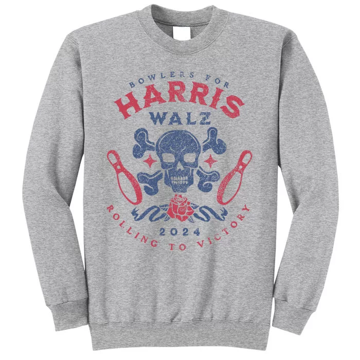 Bowlers For Kamala Harris Waltz 2024 Tim Walz Bowling Tall Sweatshirt