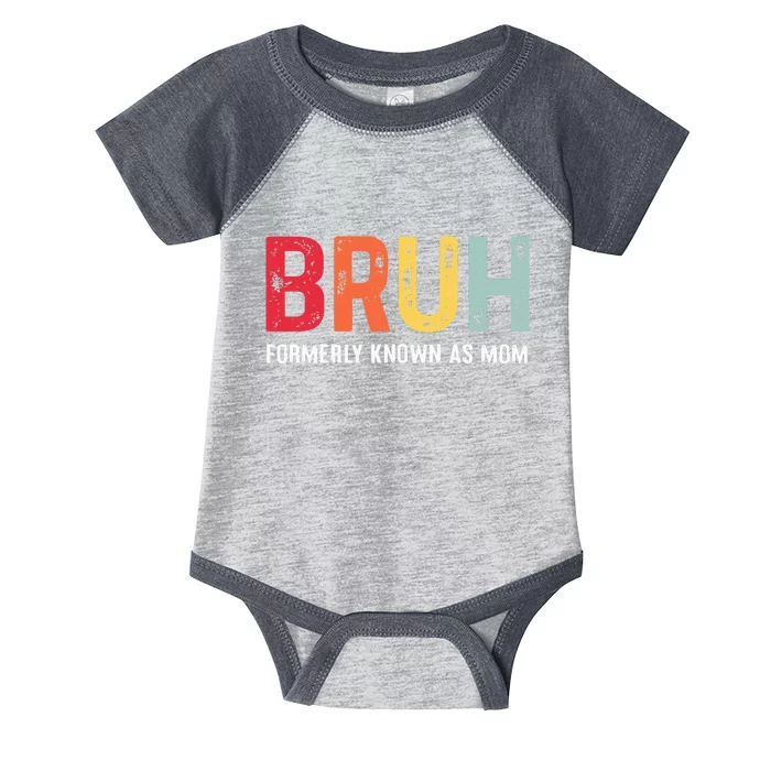 Bruh Formerly Known As Mom Funny MotherS Day Infant Baby Jersey Bodysuit