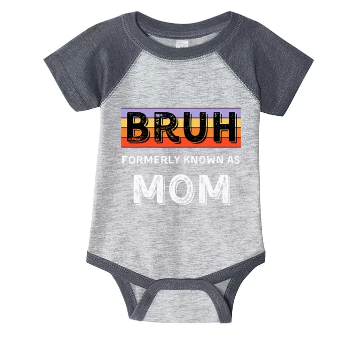 Bruh Formerly Known As Mom Infant Baby Jersey Bodysuit