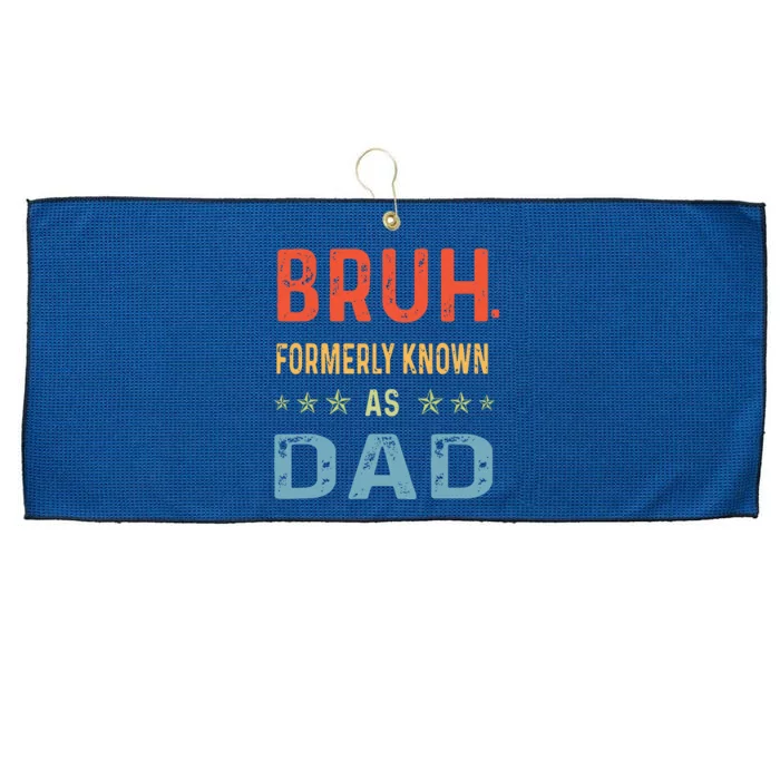 Bruh Formerly Known As Dad Large Microfiber Waffle Golf Towel