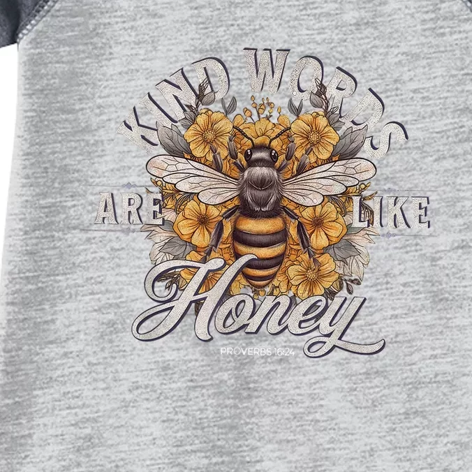 Bee Flowers Kind Words Are Like Honey Infant Baby Jersey Bodysuit