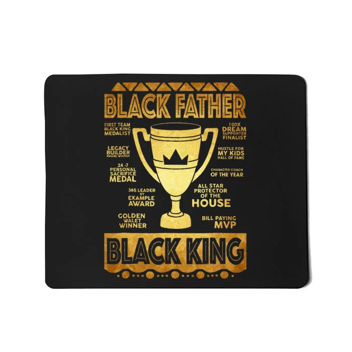 Black Father King Fathers Day Dad Husband Dope Leader Mousepad