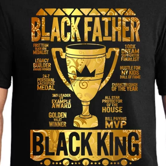 Black Father King Fathers Day Dad Matter Husband Dope Leader Gift Pajama Set