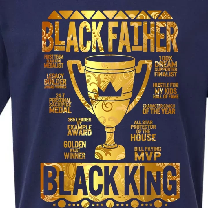 Black Father King Fathers Day Dad Matter Husband Dope Leader Gift Sueded Cloud Jersey T-Shirt