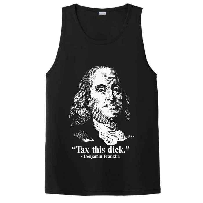 Benjamin Franklin Liberty Tax This Dick Republican Quotes Performance Tank