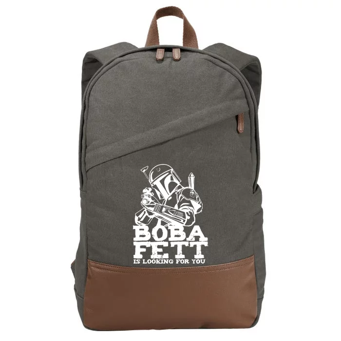 Boba Fett Looking For You Cotton Canvas Backpack