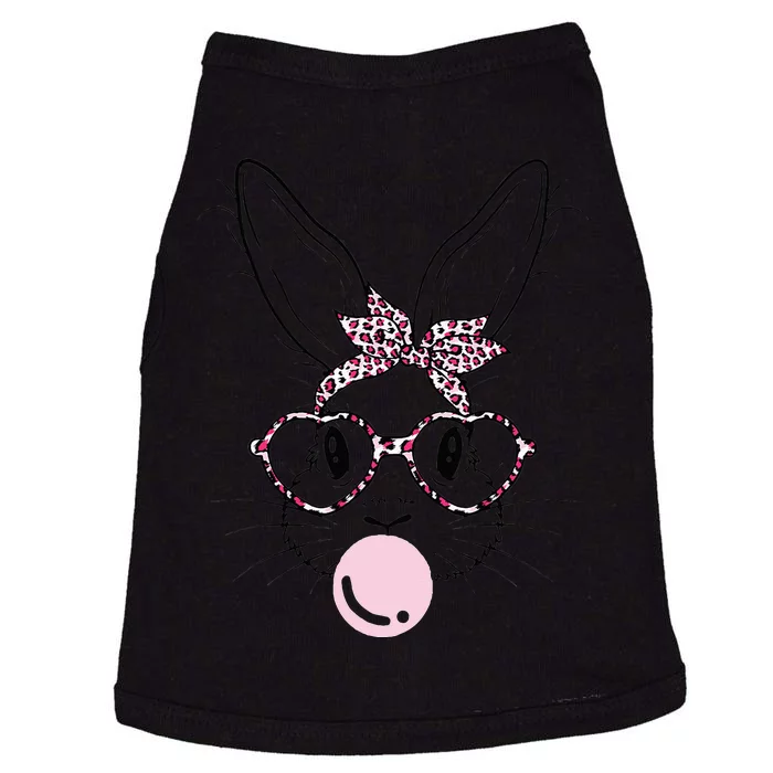 Bunny Face Leopard Glasses Bubble Gum Easter Day Doggie Tank