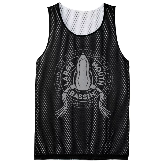 Bass Fishing Largemouth Bass Frog Fishing For Hogs Mesh Reversible Basketball Jersey Tank