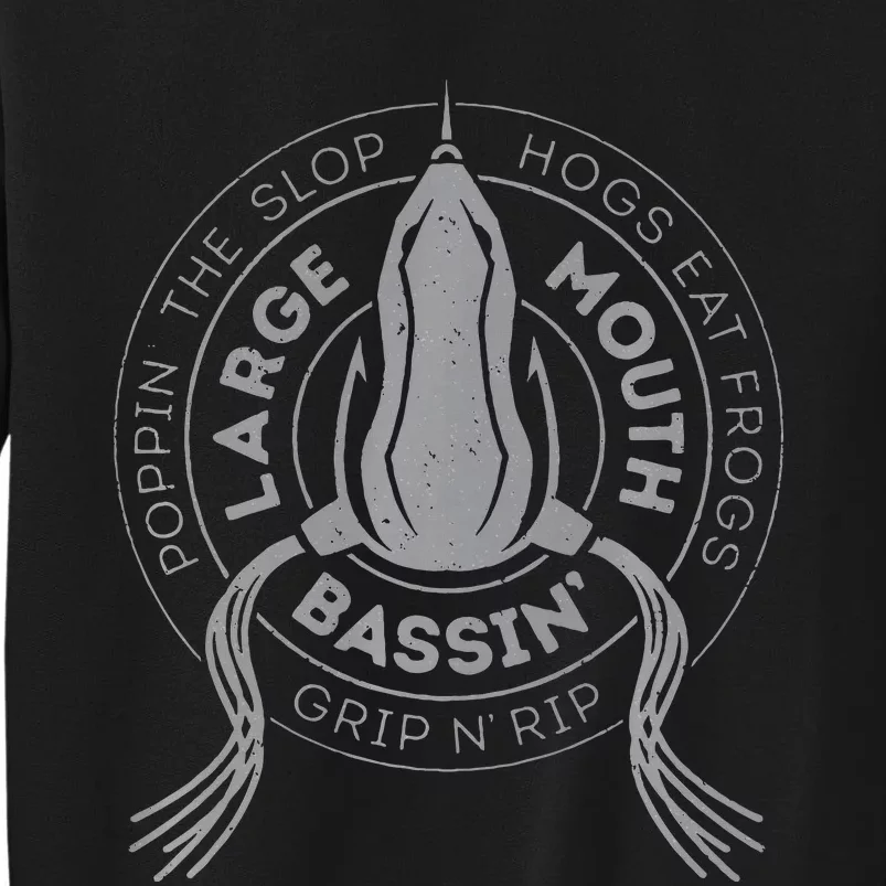 Bass Fishing Largemouth Bass Frog Fishing For Hogs Tall Sweatshirt