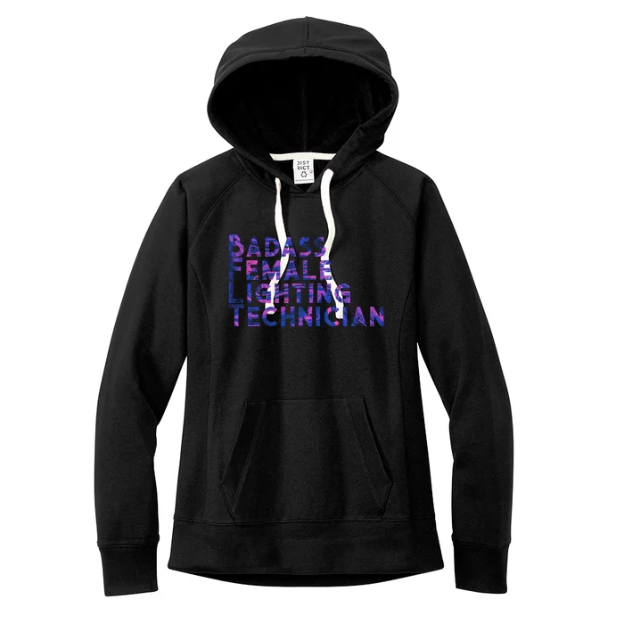 Badass Female Lighting Technician Women's Fleece Hoodie