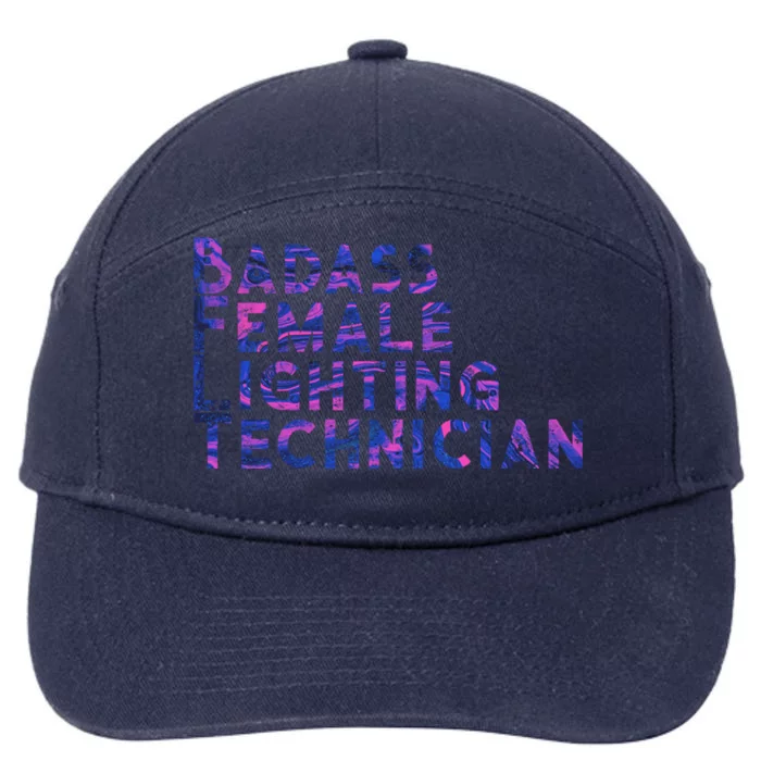 Badass Female Lighting Technician 7-Panel Snapback Hat