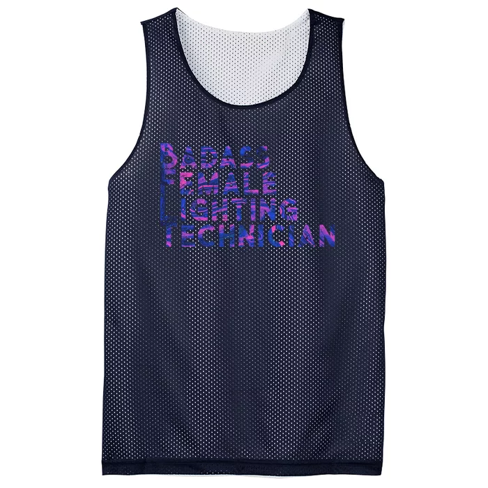 Badass Female Lighting Technician Mesh Reversible Basketball Jersey Tank