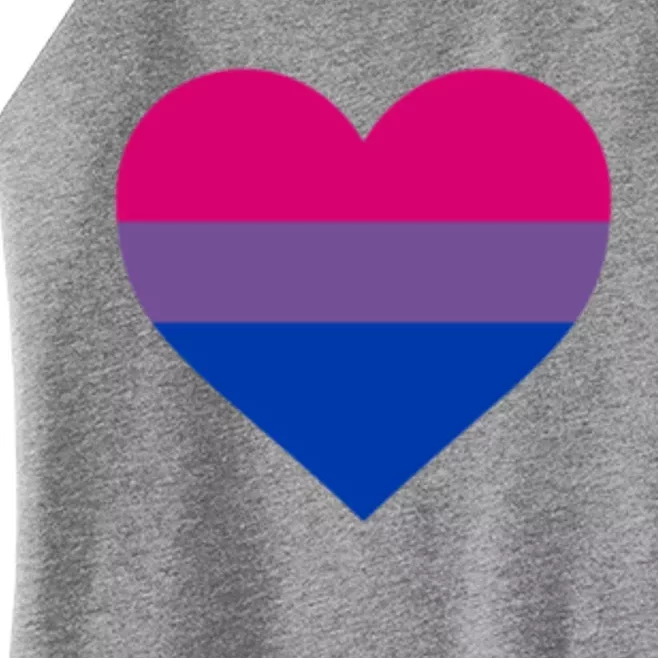 Bisexual Flag Lgbt Love Heart Pocket Print Pride March Gift Women’s Perfect Tri Rocker Tank