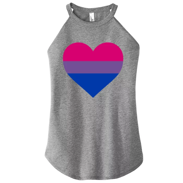 Bisexual Flag Lgbt Love Heart Pocket Print Pride March Gift Women’s Perfect Tri Rocker Tank