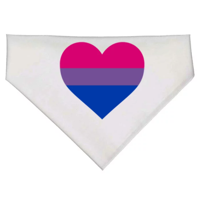 Bisexual Flag Lgbt Love Heart Pocket Print Pride March Gift USA-Made Doggie Bandana