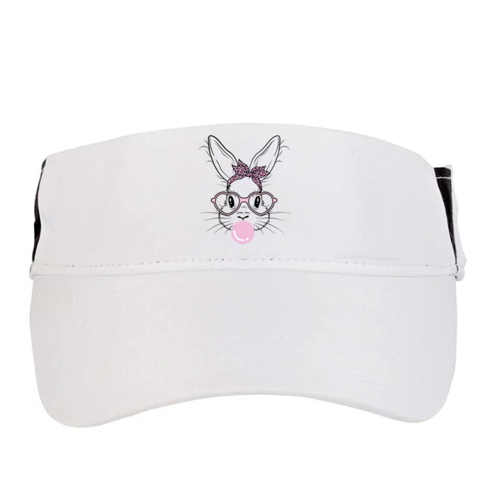 Bunny Face Leopard Glasses Bubble Gum Easter Day Adult Drive Performance Visor