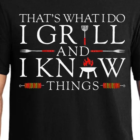 BBQ Food Lover Thats What I Do I Grill And I Know Things Pajama Set