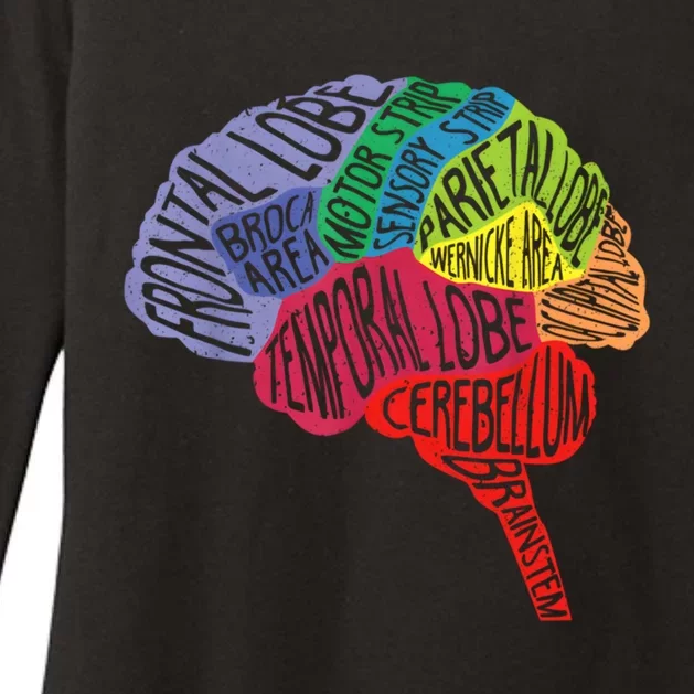 Brain Frontal Lobe Temporal Lobe Cerebellum Brainstem Funny Gift Womens CVC Long Sleeve Shirt