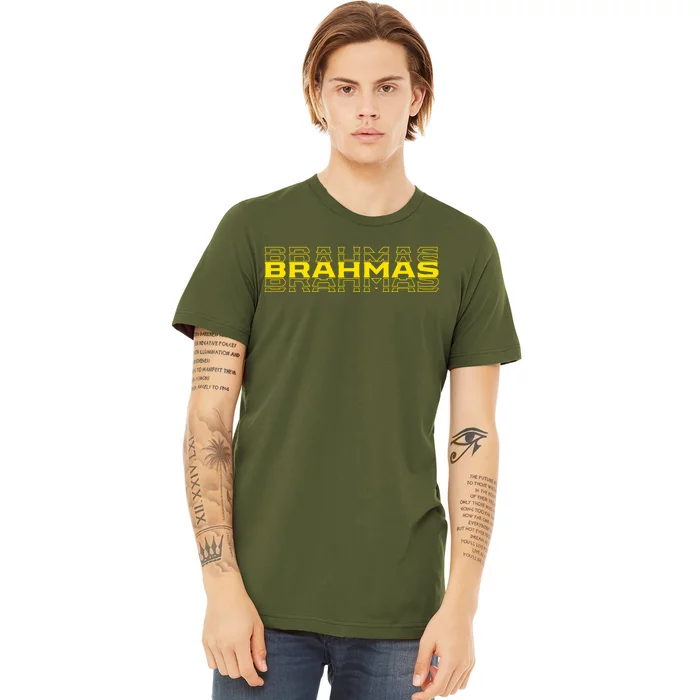 Brahmas Football Logo Premium T-Shirt