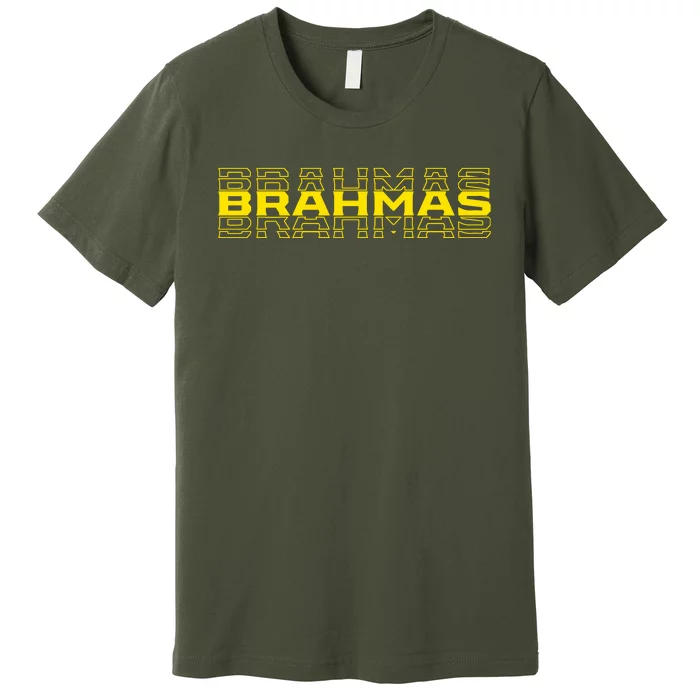 Brahmas Football Logo Premium T-Shirt