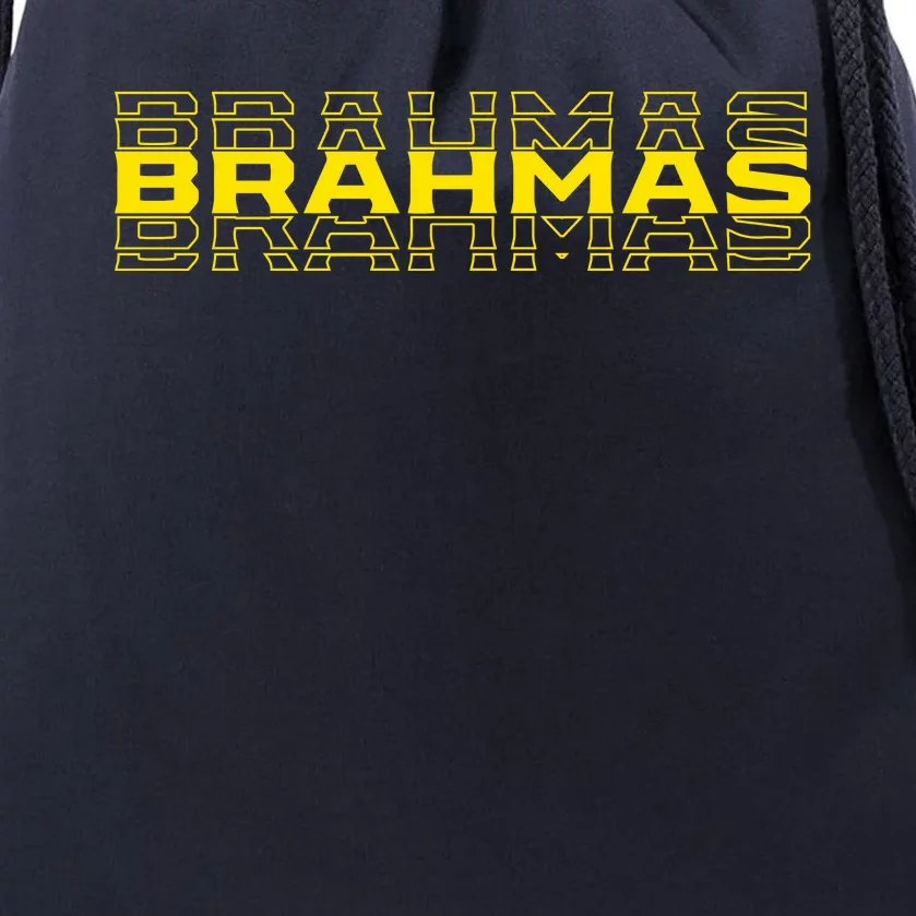 Brahmas Football Logo Drawstring Bag