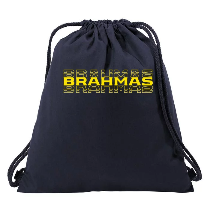 Brahmas Football Logo Drawstring Bag