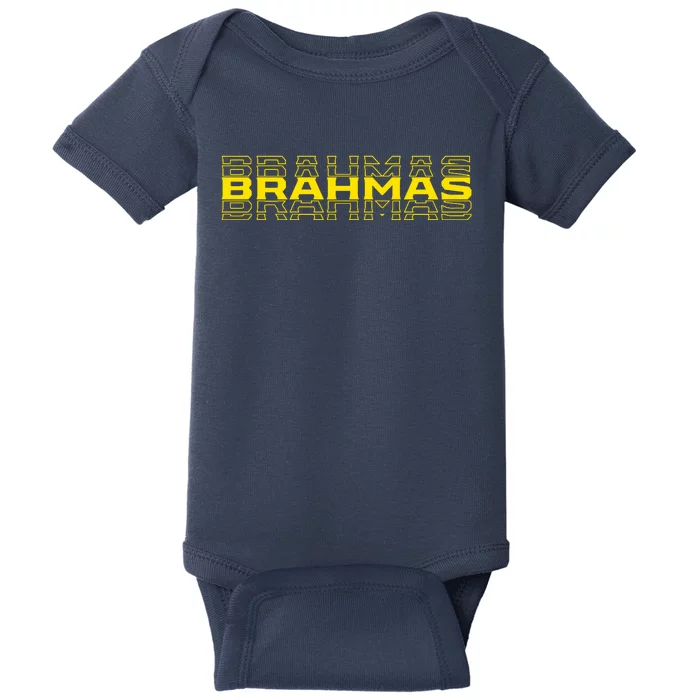 Brahmas Football Logo Baby Bodysuit