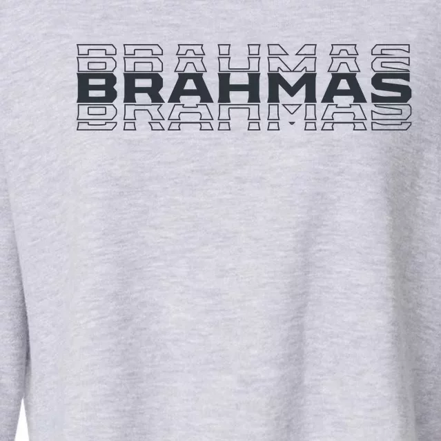 Brahmas Football Logo Cropped Pullover Crew