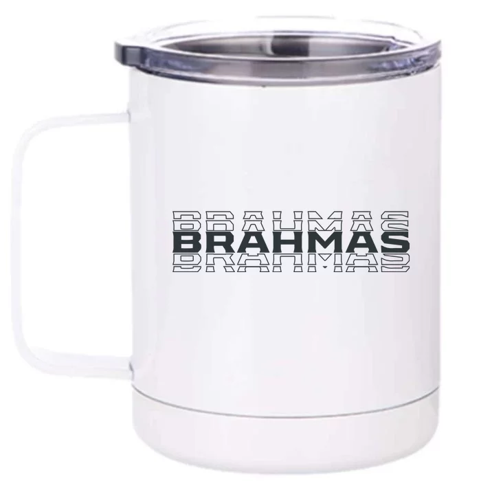 Brahmas Football Logo Front & Back 12oz Stainless Steel Tumbler Cup