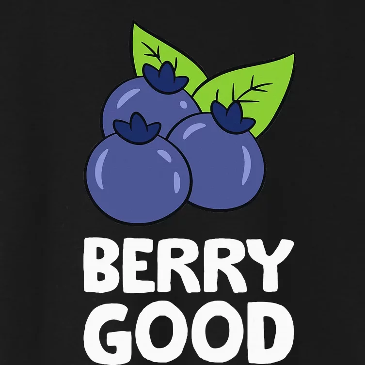 Blueberry Fruit Love Blueberries Berry Good Women's Crop Top Tee