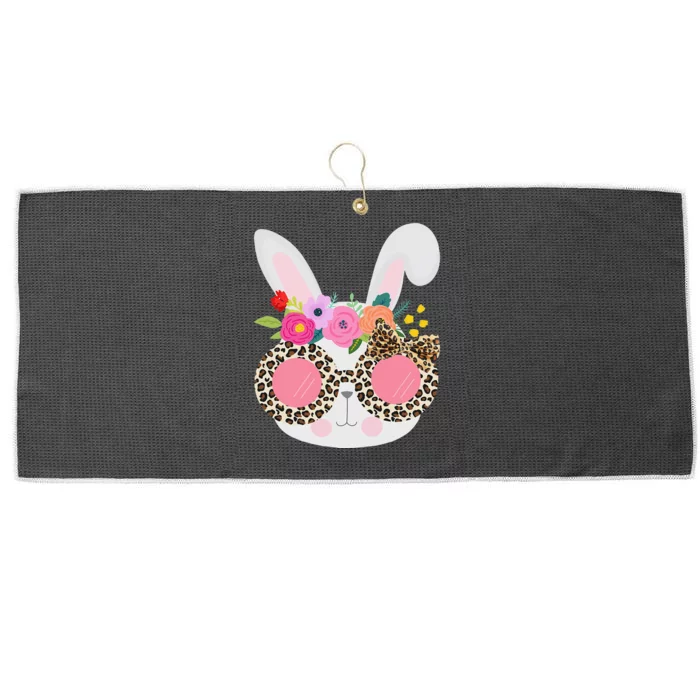 Bunny Face Leopart Print Easter Basket Stuffer Forn Large Microfiber Waffle Golf Towel