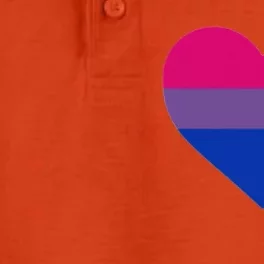 Bisexual Flag, LGBT, Love Heart Pocket Print, Pride March Dry Zone Grid Performance Polo