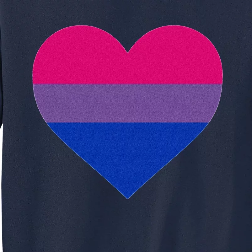 Bisexual Flag, LGBT, Love Heart Pocket Print, Pride March Tall Sweatshirt